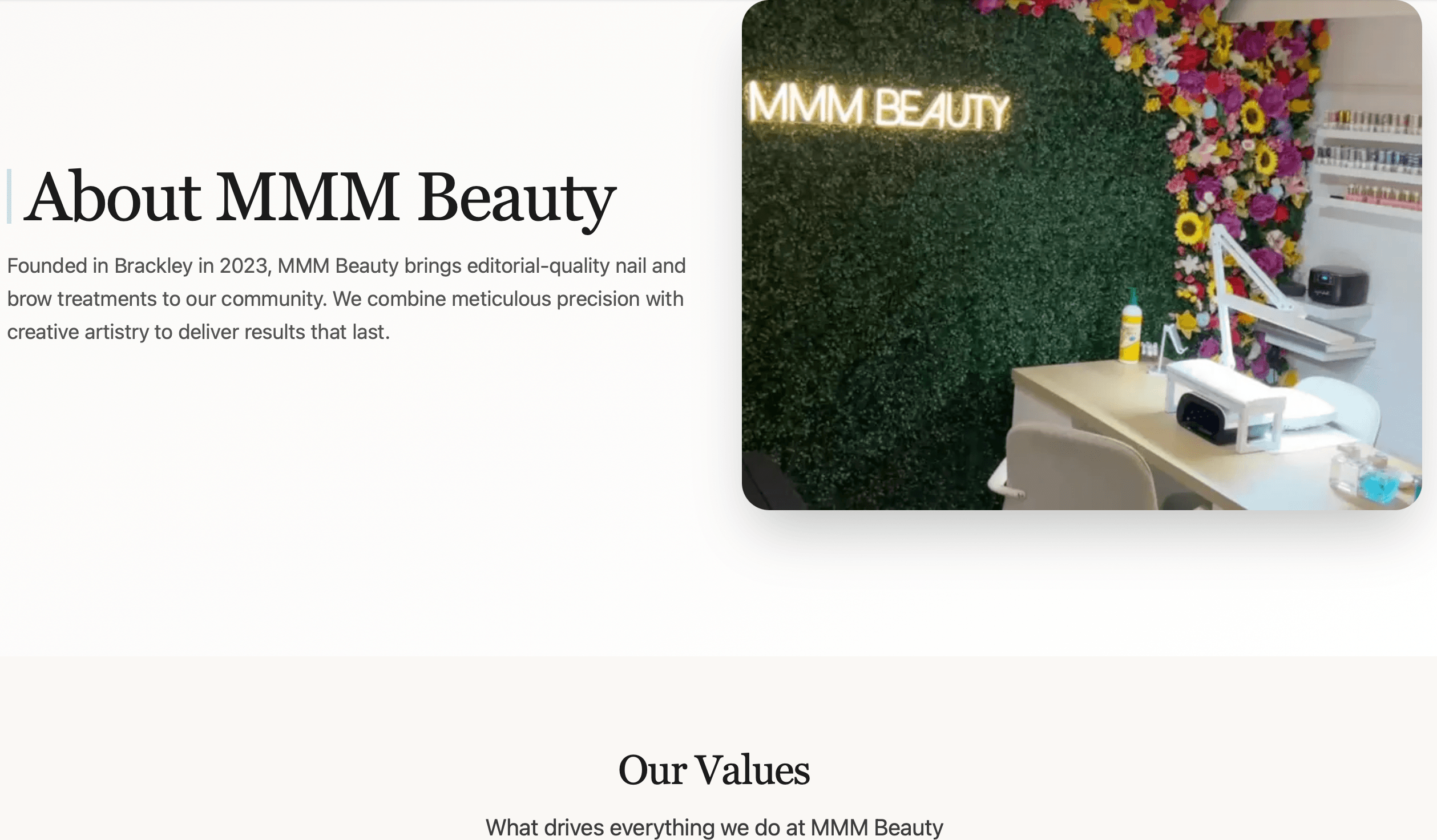 MMM Beauty about page - after (new site)
