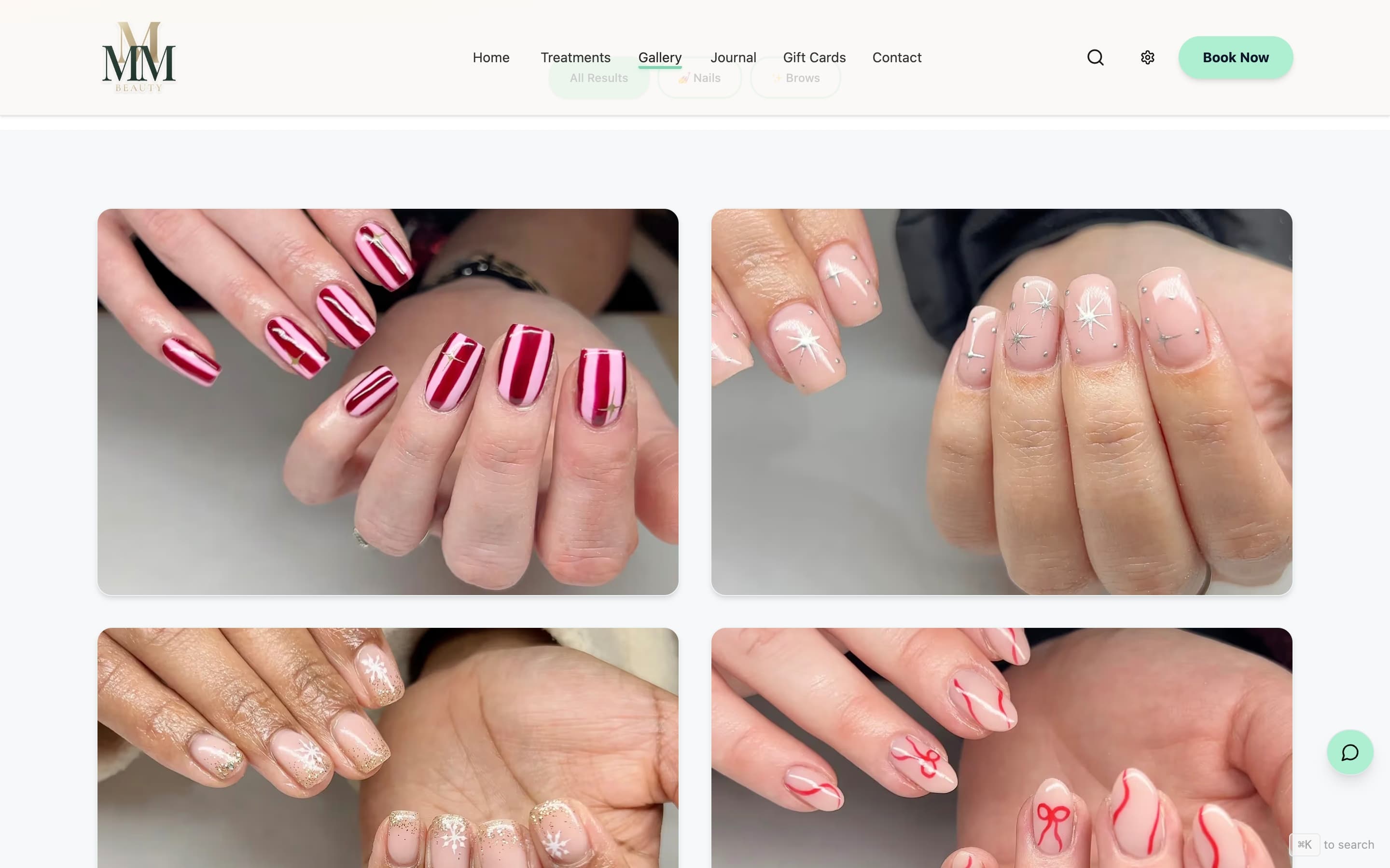 MMM Beauty gallery page - after (new site)