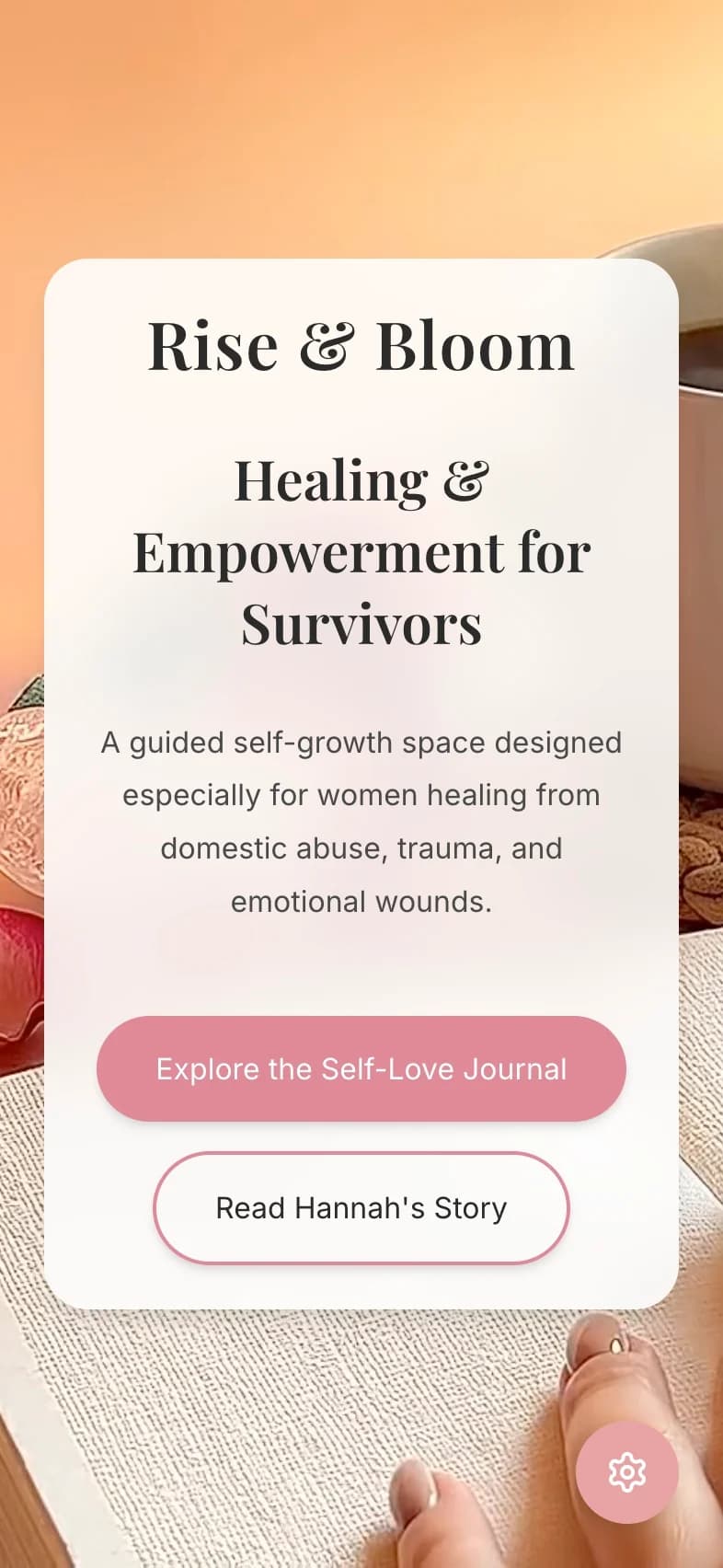 Rise & Bloom website mobile view