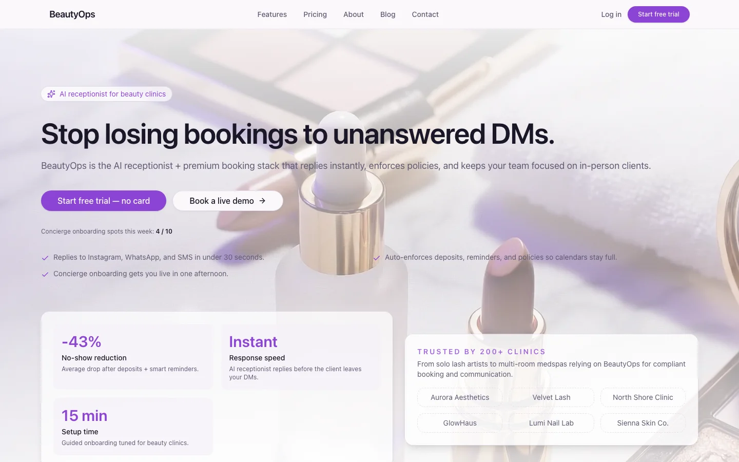 BeautyOps website preview