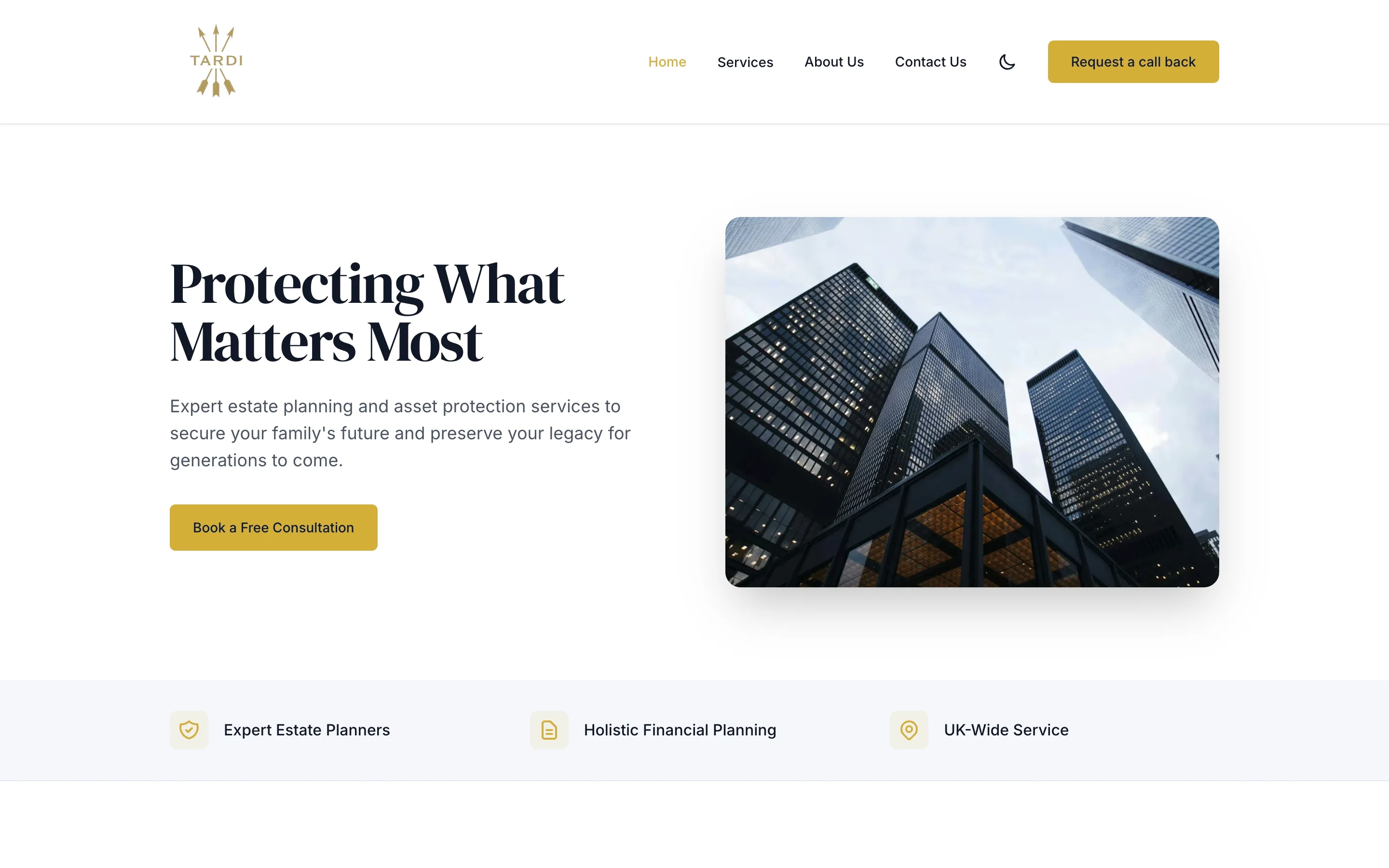 Tardi Group website redesign preview